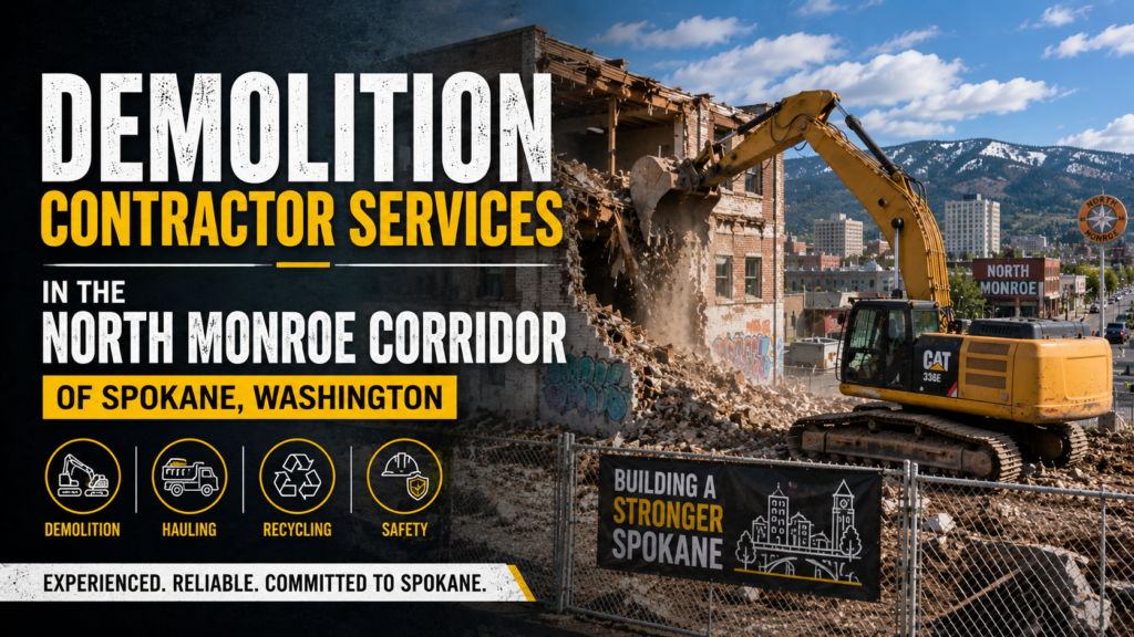 Demolition Contractor Services in the North Monroe Corridor of Spokane, Washington